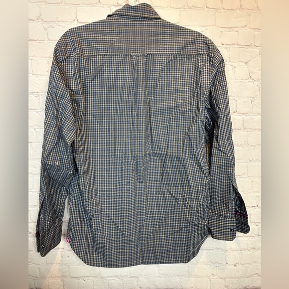 Alara Sport 100% Cotton plaid long sleeve button down shirt, sz S Made in Turkey - Picture 4 of 4